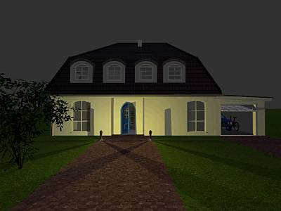 3D-Entwurf bei Nacht